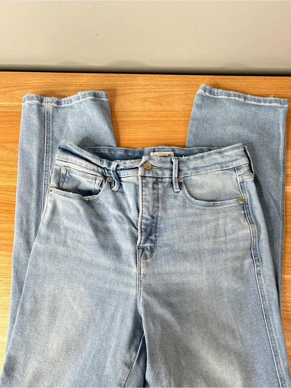 Good American Good Curve Straight Jeans Size 6/28 Blue Medium Wash - Picture 12 of 14